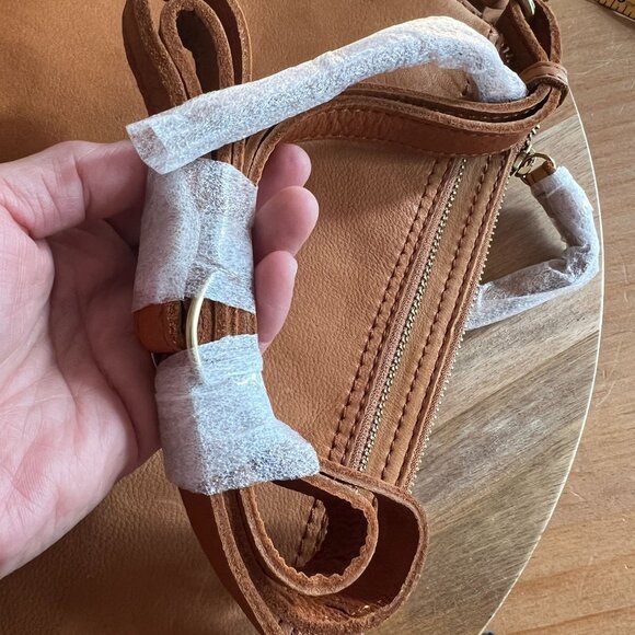 Margot New York Jules LEATHER Purse Accordion Crossbody Tan Cognac $150 NWT - Picture 3 of 12